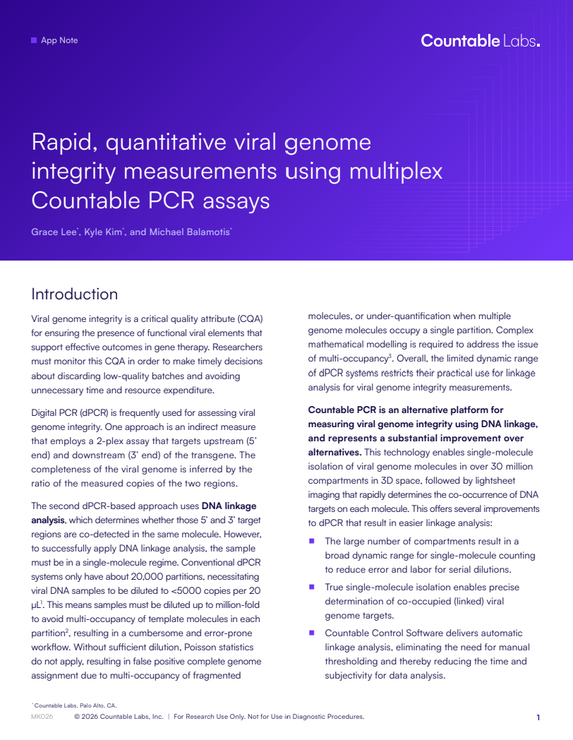 Genome integrity app note screenshot